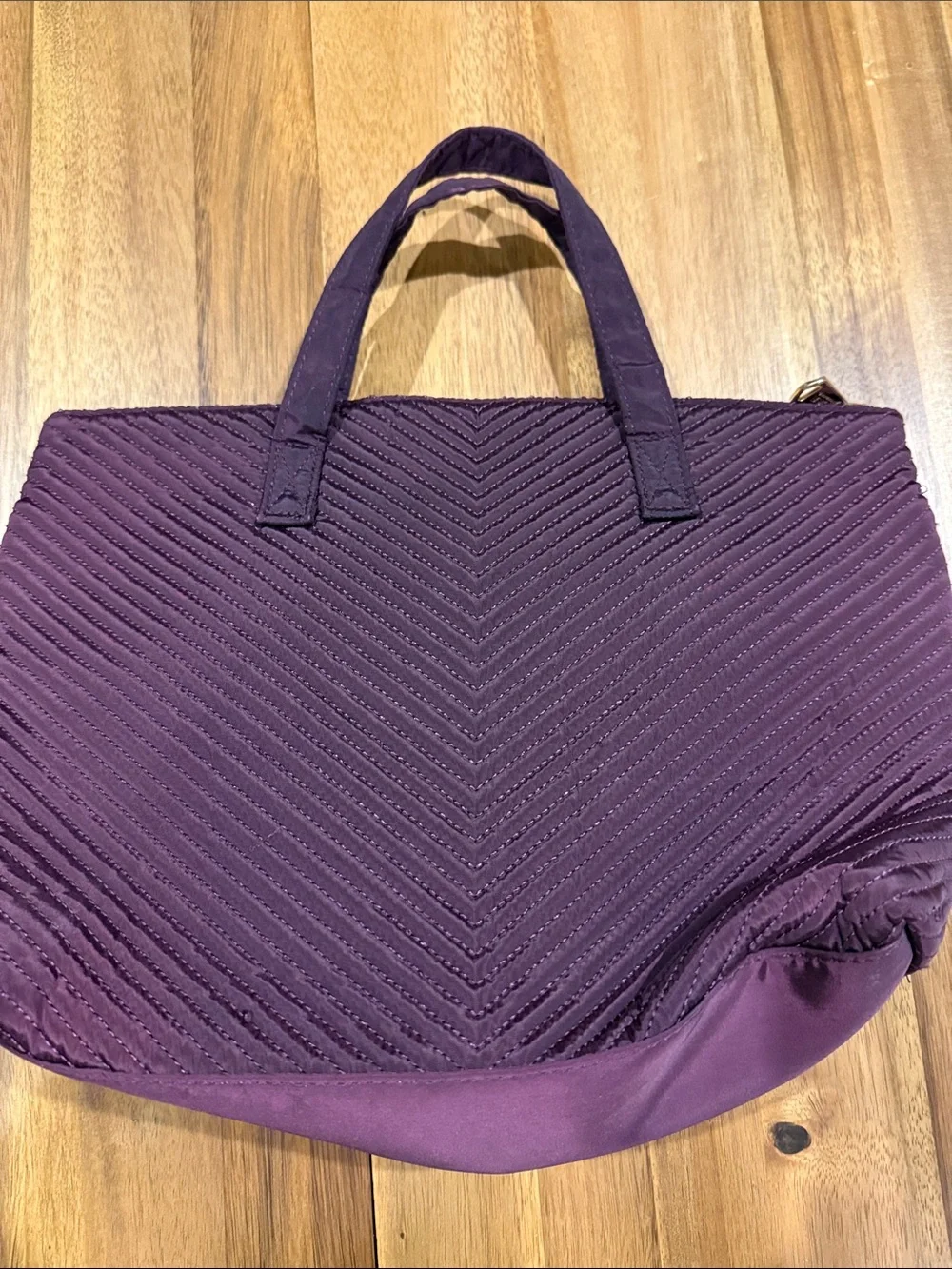 Aimee Kestenberg Plum Quilted Chevron Tote